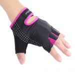 BOODUN Pair of Half Finger Glove for Gym Sport Exercise Fitness Training Weight Lifting (PURPLE L) - Image 7