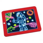 3D Magic Drawing Pad LED Writing Tablet Board For Plastic Creative Art Magic Board Pad With Pen Brush Children Clipboard Gift Set - Red